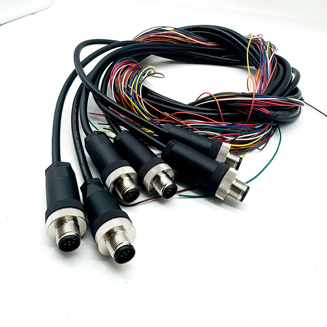 Custom Wire Harness Metal Male Female PG9 TE Connector Sensor Cable